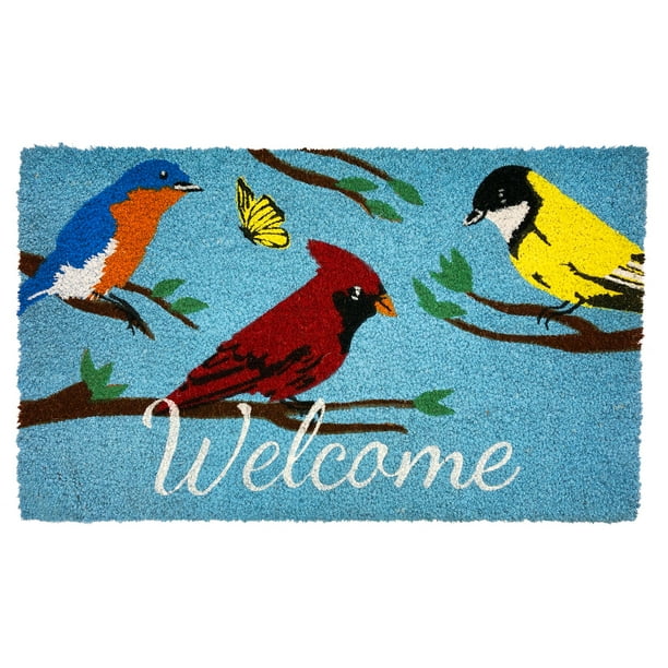 Briarwood Lane Cardinal Winter Coir Doormat Natural Fiber Welcome Bird 18 x 30 Briarwood Lane Cardinal Winter Coir Doormat Natural Fiber Welcome Bird 18 x 30